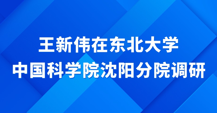 王新偉在東北大學中國科學院沈陽分院調研